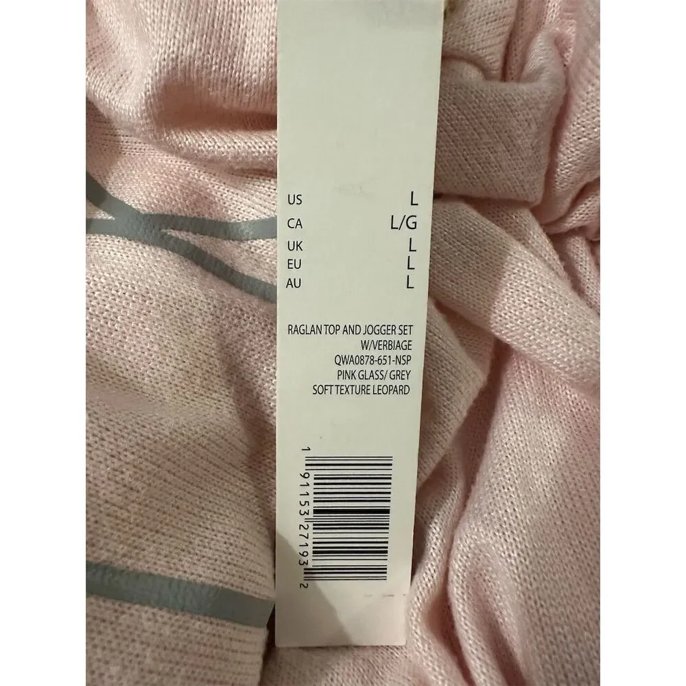 Rae Dunn "Be Kind" Women's Loungewear Set Leopard Print Size L - Picture 8 of 8